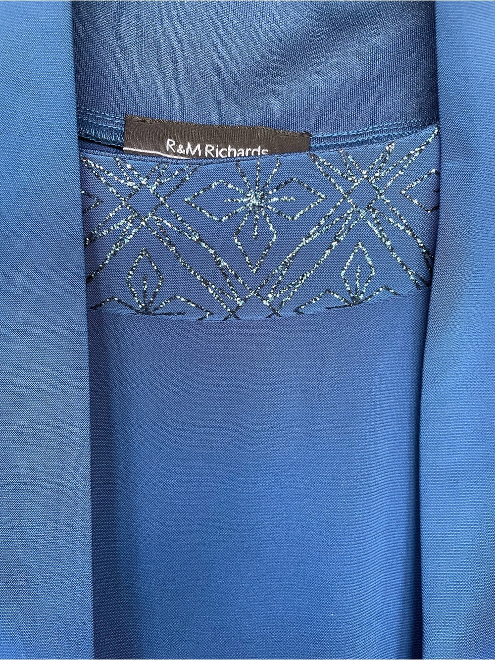 R&M Richards Blue 2 Piece Special Occasion Dress with Detailed Neckline 2X NWT - Picture 4 of 12